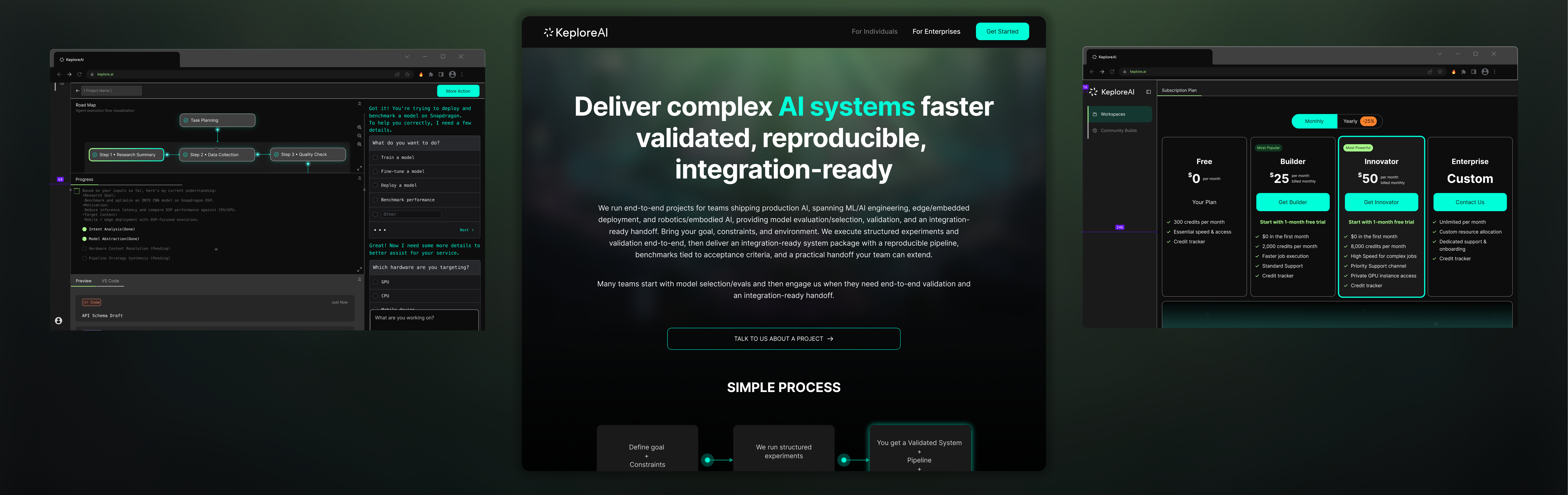 KeploreAI 2.0 — full interface overview