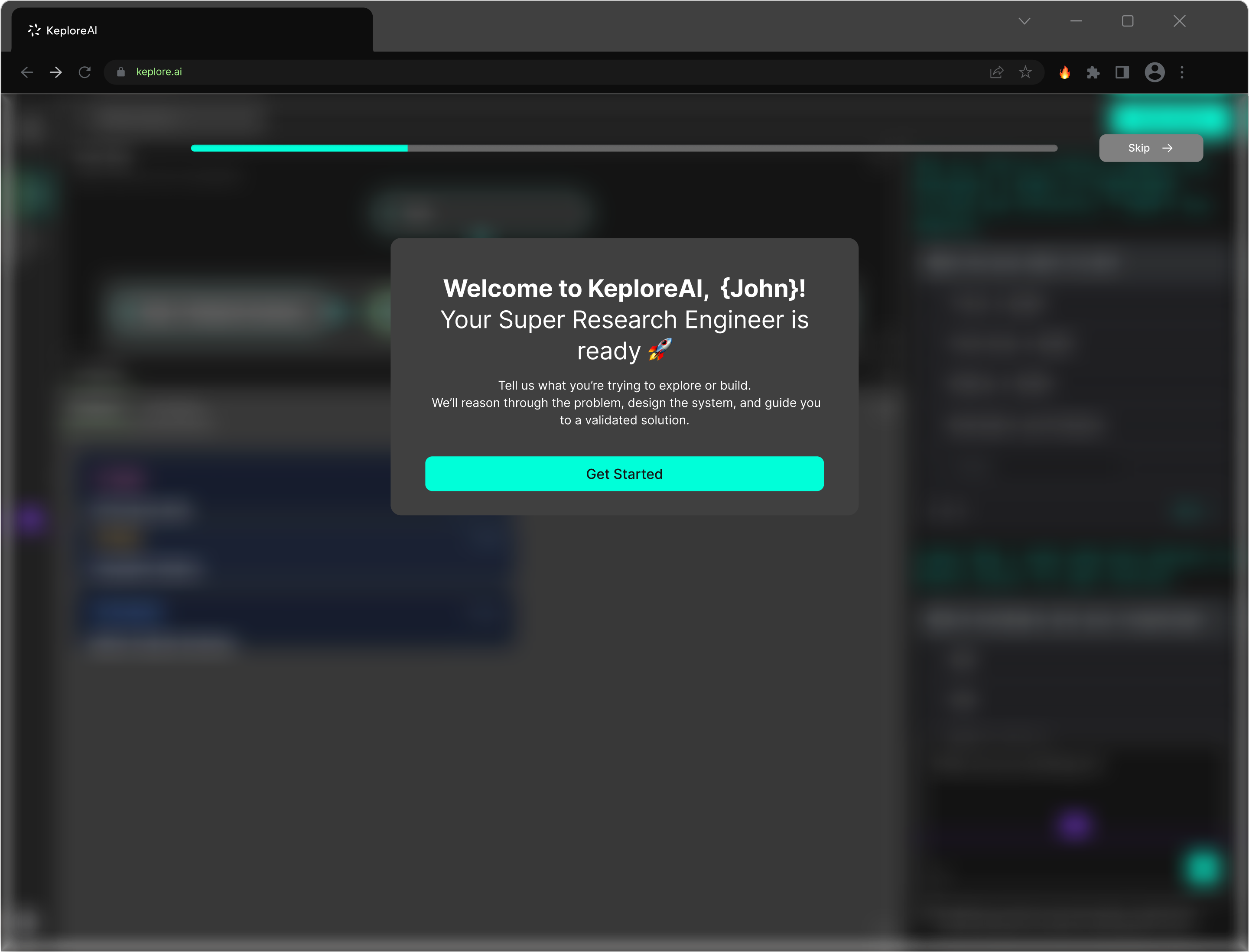 Onboarding step 1 — Welcome