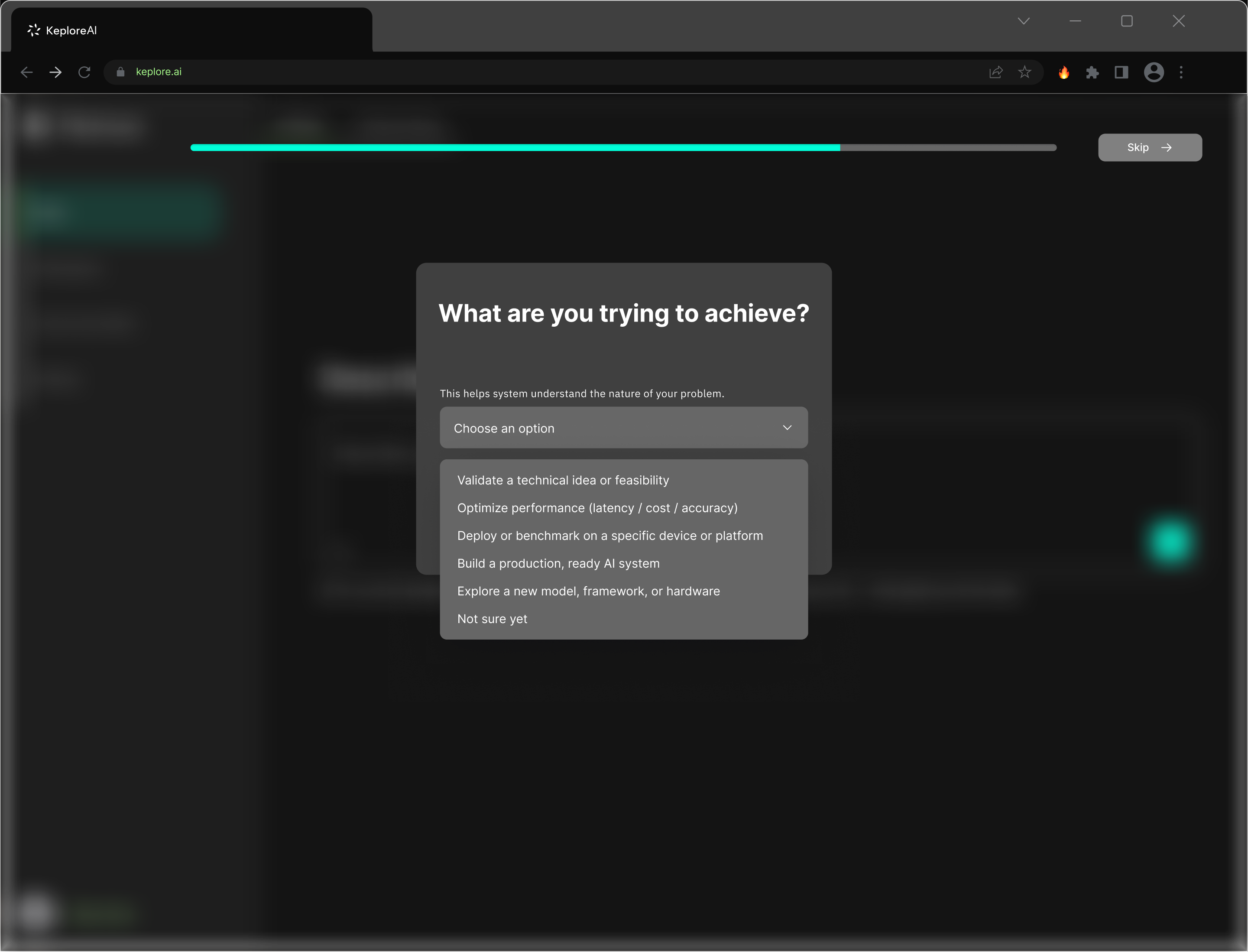 Onboarding step 3 — Goal