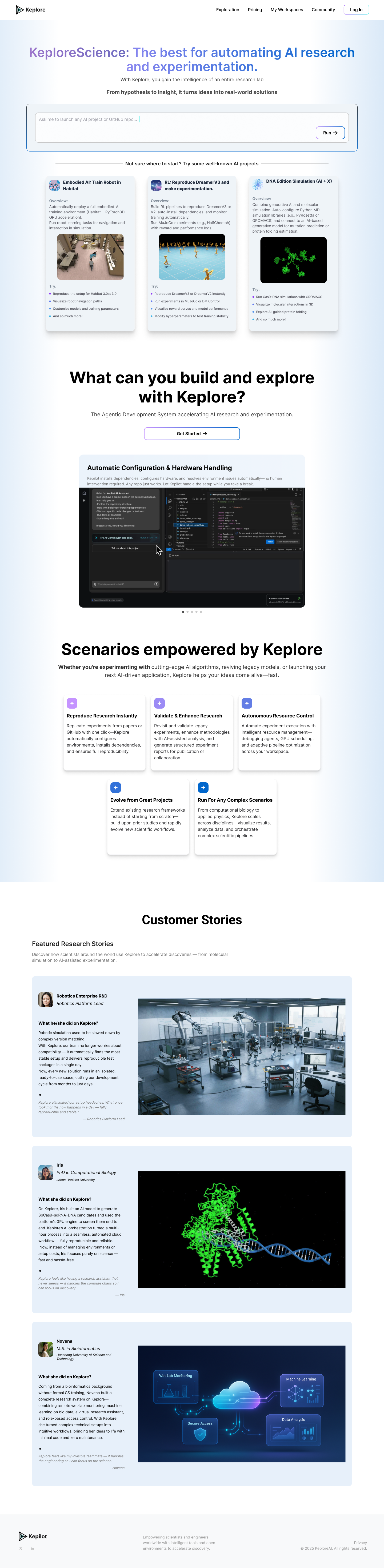 KeploreAI 1.0 — approachable light style for students