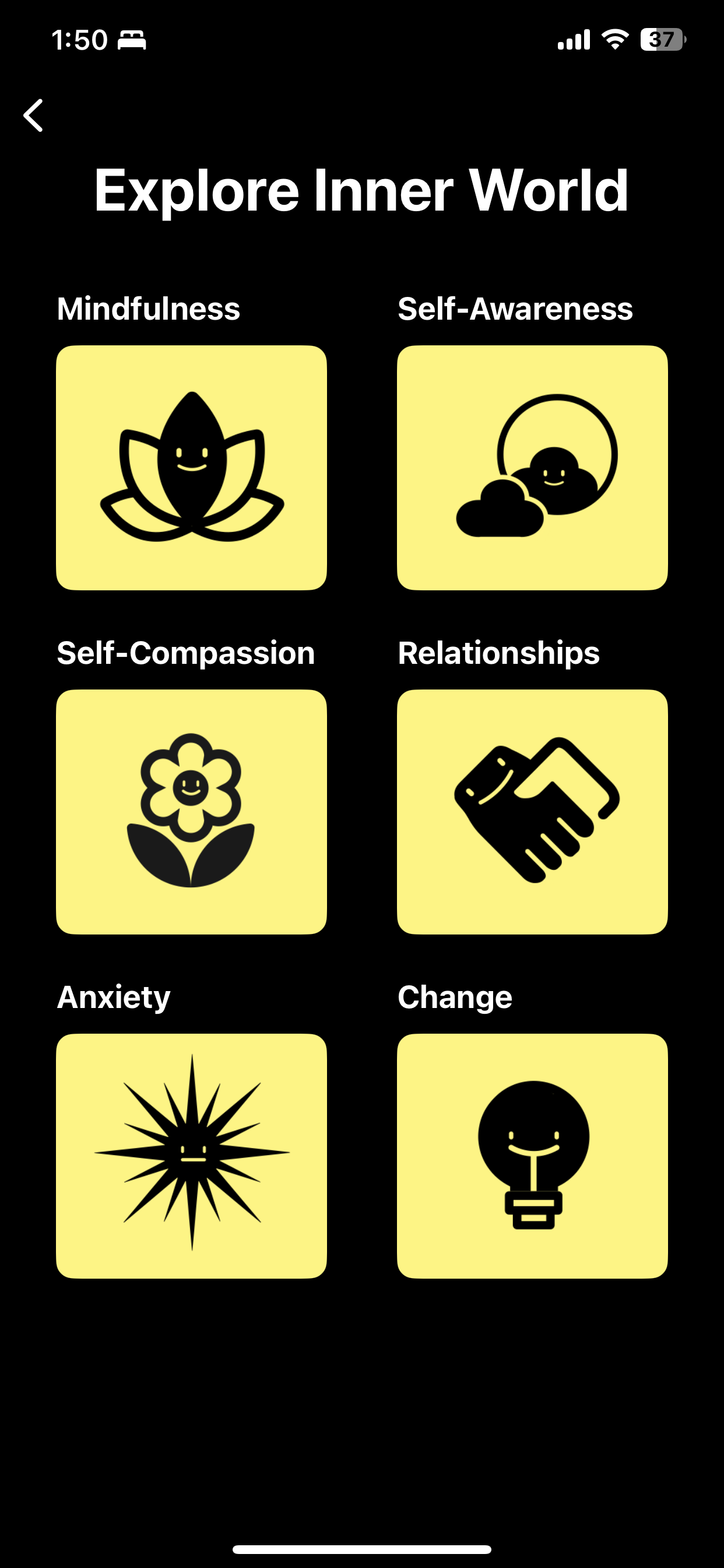 Inner World categories — icon design