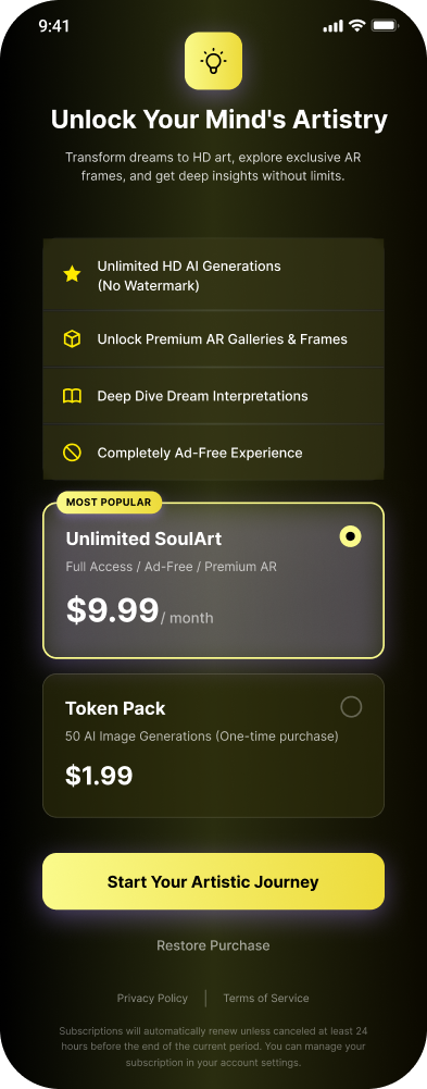 Pricing page — full design system applied